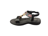 Ventes 67908Z Bilekten Lastikli Ortopedik Taş İşlemeli 4cm Topuk Boyu Günlük Kadın Şık Sandalet - 2