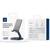 Dux Ducis ES Series Alüminyum Alaşımlı 360° Dönebilen Katlanır Telefon Standı (Gri) - 8