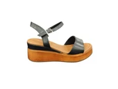 Ventes 7920790Z 7 cm Dolgu Topuk Tek Bant Yumuşak İç Pedli Günlük Kadın Sandalet - 9