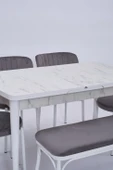 Nehir Beta Banklı Lak Panel Açılır Mutfak Masa Takımı 75x130cm - 2