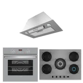 Lanova İtalyan 4406G01 - G17402-117 - 1018X52 5 Gözlü Gri Cam Ankastre Set - 1