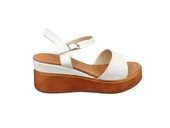 Ventes 7920790Z 7 cm Dolgu Topuk Tek Bant Yumuşak İç Pedli Günlük Kadın Sandalet - 1