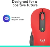 Logitech Signature M650 L Büyük Boy Sağ El Kablosuz Mouse Kırmızı - 5