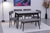 Nehir Alfa Banklı Lak Panel Açılır Mutfak Masa Takımı 75x130cm - 10
