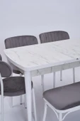 Nehir Beta Banklı Lak Panel Açılır Mutfak Masa Takımı 75x130cm - 3