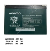 Hsgl Elektrikli Bisiklet Şarj Edilebilir Jelli Akü Batarya 4 x 12v 24AH /2hr 6-DZM-24 4 adet akü monero - 3