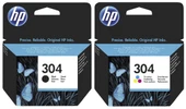 HP 304 Siyah ve Renkli Mürekkep Kartuş N9K06AE, N9K05AE - 1