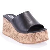 Dagoster DZA07-8961510 Siyah Ortopedik Günlük Feta Taban Kadın Terlik - 1