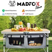 Madfox Nova Katlanır Kamp Masası Ahşap - 6