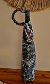 El Yapımı Polyester Doğaçlama Vazo 56x16cm - 5