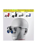 Tıbbi Cerrahi Büyüteç LED Işıklı 3.5x Büyütme Binoküler Loupes Operasyon Gözlük - 1