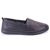 Dagoster DZA07-1236031 Siyah Ortopedik Günlük Deri Kadın Ayakkabı - 2