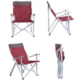 Madfox Dachuan Katlanır Kamp Sandalyesi BORDO - 5