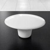 8 Adet Plastik Kulp Beyaz Bombeli Düğme Mobilya Mutfak Dolap Dolabı Tek Vidalı Çekmece Kulbu Kulpları thumbnail 8