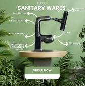 FLEKO LİGHT LAVABO BATARYASI DERECE GÖSTERGELİ - 1