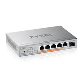 ZYXEL XMG-105HP 5 PORT 2.5G + 1G SFP+ 70W PoE++ MULTIGIGABIT YONETILEMEZ DESKTOP SWITCH - 1