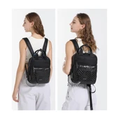 Parlak Kumaş Küçük Boy Askılı Kadın Sırt Çantası 3250 - 5