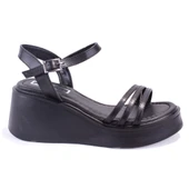 Dagoster DZA07-10620772 Siyah Günlük Ortopedik Kadın sandalet - 3