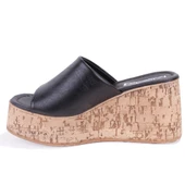 Dagoster DZA07-8961510 Siyah Ortopedik Günlük Feta Taban Kadın Terlik - 3