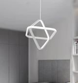 TT Aydınlatma TT316-BY  2Kare Modeli Mat Beyaz Led Avize thumbnail 2