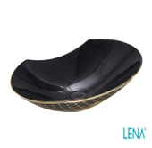 LENA TEZGAHÜSTÜ LAVABO EH-2030AS1 SİYAH-ALTIN - 1