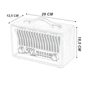 Nostaljik Ahşap Şarjlı 3 Bant Büyük Boy Radyo,Tf,Usb Girişli,Fm Radyo,Bluetooth Bağlantılı- R-1918BT - 6