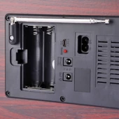 Nostaljik Ahşap Şarjlı 3 Bant Büyük Boy Radyo,Tf,Usb Girişli,Fm Radyo,Bluetooth Bağlantılı- R-1918BT - 3