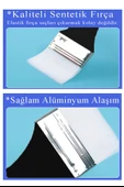 Zemin Fırçası 1 ve 3 Numara 2 Adet Siyah Saplı Beyaz Fırça Kıllı Sentetik İpek Uçlu Kıl Akrilik Guaj Yağlı Boya Fırçası thumbnail 4