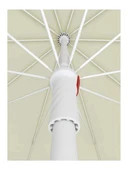 DH 10 Telli Plaj Balkon Bahçe Şemsiyesi Eğilebilir 200 Cm Çap Kalın Kumaş thumbnail 2