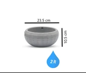 Omnipazar KRS-611 Dekoratif Orta Aranjman Kaktus Sukulent Saksı 2 Litre thumbnail 2