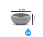 Omnipazar KRS-612 Dekoratif Büyük Aranjman Kaktus Sukulent Saksı 4.2 Litre thumbnail 10