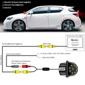 YATE10 8 IR Ledli Gece Görüşlü Dinamik Çizgili Geri Görüş Kamerası - 3