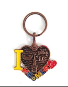 Metal Kalp Anahtarlık Türk Bayraklı Kemer Yazılı Çanta Süsü - 2