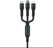 Force Cb631 Örgülü Ve Güçlendirilmiş 100 Cm Çoklu Şarj Ve Data Kablosu - 2