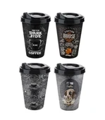 Kahve Bardağı - Kapaklı Desenli 650ml - 1