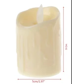 Alevli Led Mum Hareketli Alev Görünümlü Dekoratif Mum - 9cm - 2