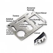 Acil Durum Kartı Survival Kit 11in1 - 2