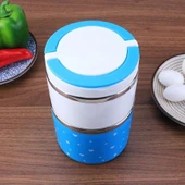 Yemek Termosu 2li Tutacaklı Sefer Tası - Hiper 2 Katlı Yemek Termos thumbnail 2