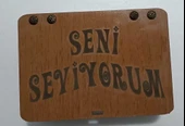 Seni Seviyorum Ahşap Hediye Kutusu Sevgiliye Hediye - 5