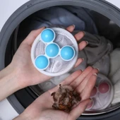 1 Adet Çamaşır Makinesi İçin Peçete -toz- Evcil Tüyü Toplayıcı Yıkanabilir Tüy Toplayıcı File Aparat - 4