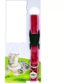 Kadife Dokulu Ayarlanabilir Çıngıraklı Kedi Tasması - 1