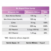 Voop Beta Glukan 1,3/1,6 Kara Mürver, Vitamin C, Çinko  30 Kapsül - 2