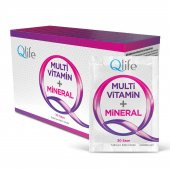 Qlife Multivitamin + Mineral Ahududu Aromalı 30 Saşe - 1
