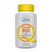 Qlife Vitamin B12 + Biotin & Folik Asit 60 Kapsül - 1