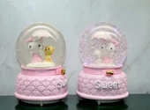 Hello Kitty İçi Dönmeli Püskürtmeli Işıklı Müzikli Kar Küresi Büyük Boy Alk3037 - 1