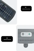 Jasper V-027 Solar Güneş Enerjili Kumandalı Hareket Sensörlü Aydınlatma - 3