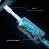 TP-LINK UE300C USB3.1 TYPE-C=RJ45 10/100/1000Mbps ETHERNET Çevirici Adaptör - 9