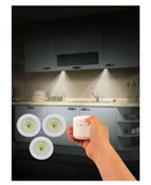 Kablosuz Uzaktan Kumandalı Dolap Içi Led Ampul Seti 3lü Set Gece Lambası Enerji Sınıfı A+ thumbnail 5