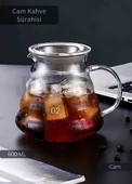Cam Kahve Sürahisi Isıya Dayanıklı Borasilikat 600 ml - 1