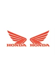 NEHAY SHOP  Honda İçin Uyumlu Aksesuar Oto Motorsiklet Kask Sticker Set Kırmızı - 2